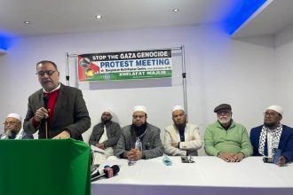 অবিলম্বে গাজায় গনহত্যা বন্ধ করতে হবে বার্মিংহামে খেলাফত মজলিস