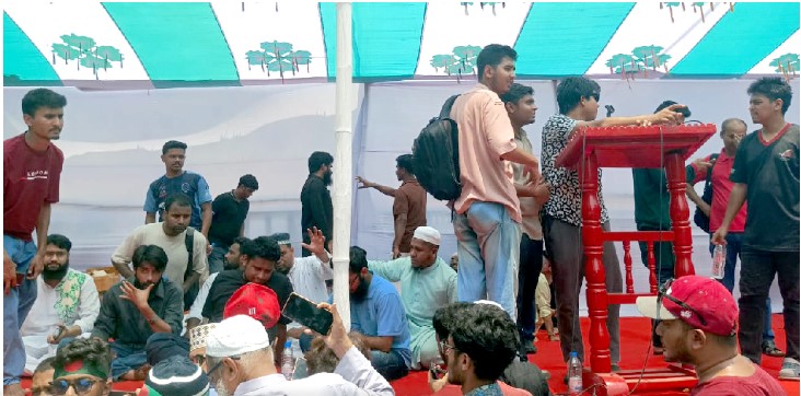 মিন্টো রোডে জুলাই মঞ্চে জড়ো হচ্ছেন বিক্ষোভকারীরা